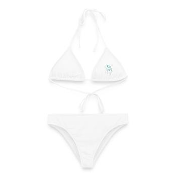 Adler geometrisch Adlerkopf Tier - Frauen Bikini - Weiß - Vorne - AI Model Female 172 dark (172cm)