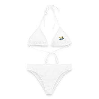NON. 14 NUMÉRO 14 COOL 14E ANNIVERSAIRE - Bikini femme - blanc - Devant - AI Model Female 172 dark (172cm)