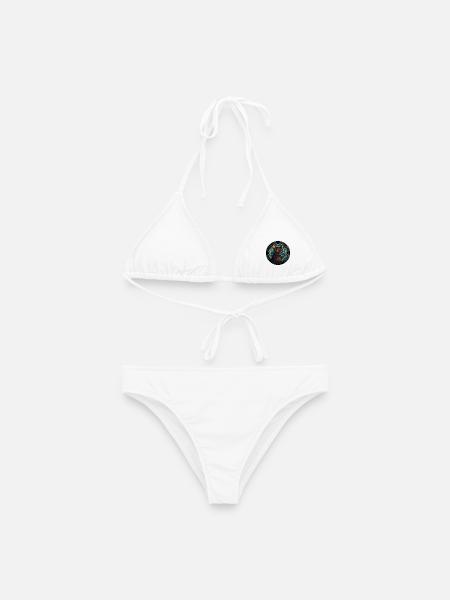 Asiatische Katzenrasse Aquarellglas - Frauen Bikini - Weiß