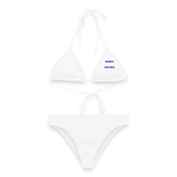VIELEN DANK. DANKE. VIELEN DANK. JAHRESTAG. GEBURT. - Frauen Bikini - Weiß - Vorne - AI Model Female 172 dark (172cm)