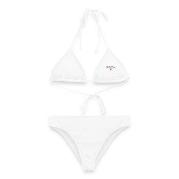 OMA. MUTTERTAG. ALLES GUTE ZUM GEBURTSTAG OMA. ICH LIEBE DICH - Frauen Bikini - Weiß - Vorne - AI Model Female 172 dark (172cm)