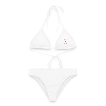RETRAITE. RETRAITE. RETRAITEE. BONNE RETRAITE - Bikini femme - blanc - Devant - AI Model Female 172 dark (172cm)