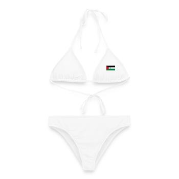 Demokratische Arabische Republik Sahara - Frauen Bikini - Weiß - Vorne - AI Model Female 172 dark (172cm)