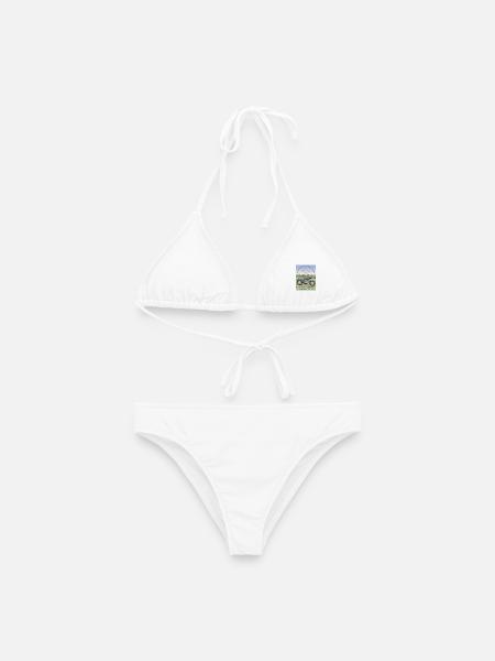 Motorradfahrt - Frauen Bikini - Weiß