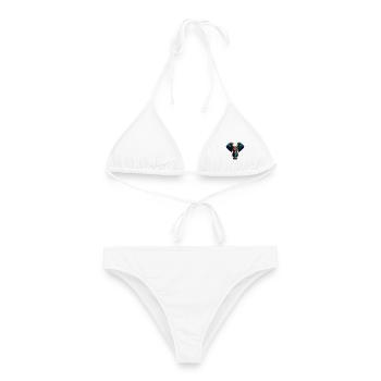 Elephant Cartoon Character Colorful Pet Animal - Women's Bikini - white - Front - AI Model Female 172 dark (172cm)