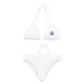 Lama Aquarell Karikatur Kawaii Haustier Tier Farbefu - Frauen Bikini - Weiß - Vorne - AI Model Female 172 dark (172cm)