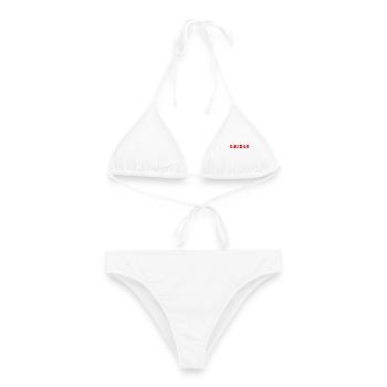SCHWEIZ. LAND - Frauen Bikini - Weiß - Vorne - AI Model Female 172 dark (172cm)