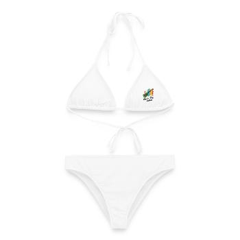 guitare - Bikini femme - blanc - Devant - AI Model Female 172 dark (172cm)