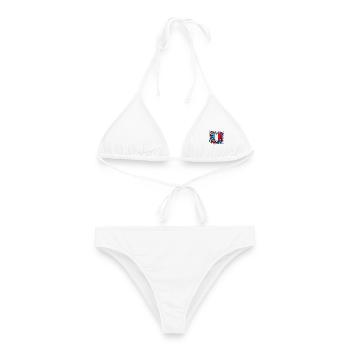 Coeur Français Vintage - Bikini femme - blanc - Devant - AI Model Female 172 dark (172cm)