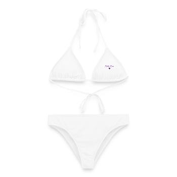OMA. MUTTERTAG. ALLES GUTE ZUM GEBURTSTAG OMA. ICH LIEBE DICH - Frauen Bikini - Weiß - Vorne - AI Model Female 172 dark (172cm)
