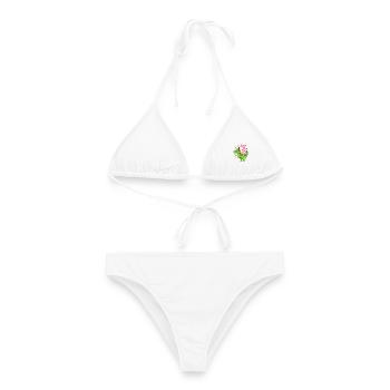 Dinosaurier Geburtstag 1 Jahre alt - Frauen Bikini - Weiß - Vorne - AI Model Female 172 dark (172cm)