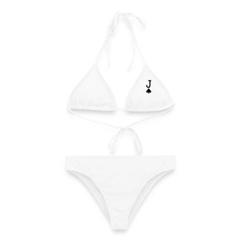 Carte à jouer au poker - Jack of Spades / Jokers - Bikini femme - blanc - Devant - AI Model Female 172 dark (172cm)