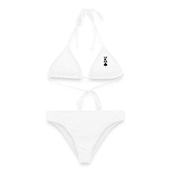 Carte à jouer au poker - King of Spades - Bikini femme - blanc - Devant - AI Model Female 172 dark (172cm)