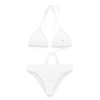 Schneemann ausgerutscht - Frauen Bikini - Weiß - Vorne - AI Model Female 172 dark (172cm)