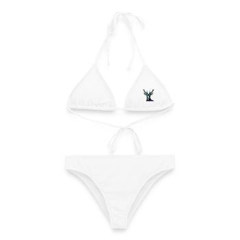 Hirsch Zeichentrickfigur Buntes Haustier Tier - Frauen Bikini - Weiß - Vorne - AI Model Female 172 dark (172cm)