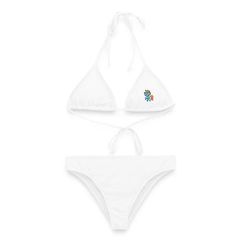 Pony Lustige Zeichentrickfigur Kopfhörer Musik - Frauen Bikini - Weiß - Vorne - AI Model Female 172 dark (172cm)
