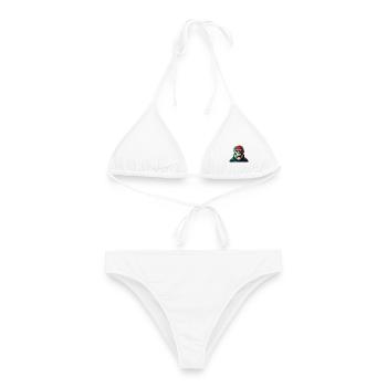 Big Foot Cartoon Figur Buntes Haustier Tier - Frauen Bikini - Weiß - Vorne - AI Model Female 172 dark (172cm)
