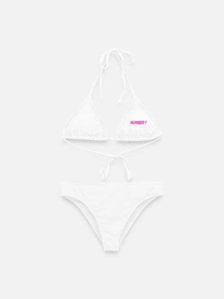 Number 1 - eins - erster - erste - 1 - Nummer 1 - Frauen Bikini - Weiß