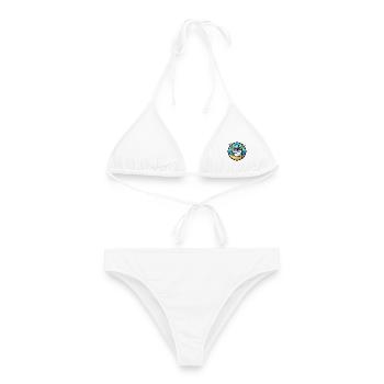 Hai Lustige Cartoon Sommer Strand Sonnenbrille Cool - Frauen Bikini - Weiß - Vorne - AI Model Female 172 dark (172cm)