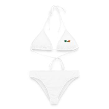 Kilkenny City in irischer Flagge - Frauen Bikini - Weiß - Vorne - AI Model Female 172 dark (172cm)