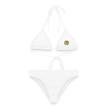 Rhino Lustige Cartoon Sommer Strand Sonnenbrille - Frauen Bikini - Weiß - Vorne - AI Model Female 172 dark (172cm)