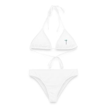 never give up bird - Frauen Bikini - Weiß - Vorne - AI Model Female 172 dark (172cm)