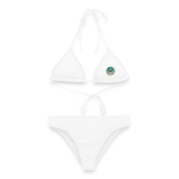 Australian Cattle Dog Breed Cartoon Sunglass Beach - Women's Bikini - white - Front - AI Model Female 172 dark (172cm)