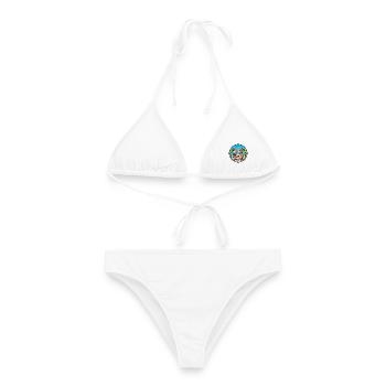 Koolie Dog Breed Cartoon Sunglasses Beach - Women's Bikini - white - Front - AI Model Female 172 dark (172cm)
