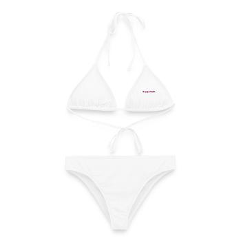 RETRAITE. BONNE RETRAITE. JOYEUSE RETRAITE - Bikini femme - blanc - Devant - AI Model Female 172 dark (172cm)