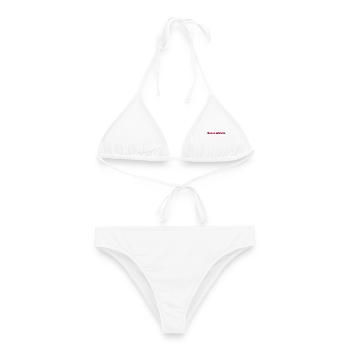 RETRAITE. RETRAITE. RETRAITEE. RETRAITE - Bikini femme - blanc - Devant - AI Model Female 172 dark (172cm)