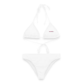 MOM. MOTHER's DAY. HAPPY MOTHER'S DAY. HEART - Women's Bikini - white - Front - AI Model Female 172 dark (172cm)