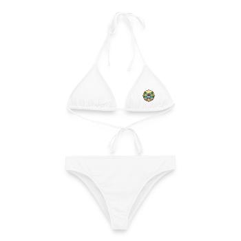 Siegel Lustige Cartoon Sommer Strand Sonnenbrille Aufkleber - Frauen Bikini - Weiß - Vorne - AI Model Female 172 dark (172cm)