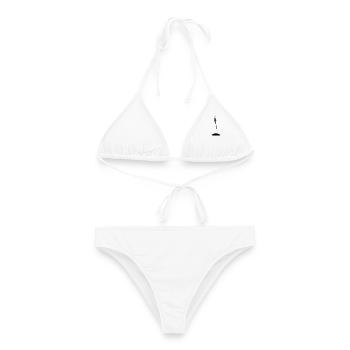 Jumping person on trampoline - Women's Bikini - white - Front - AI Model Female 172 dark (172cm)