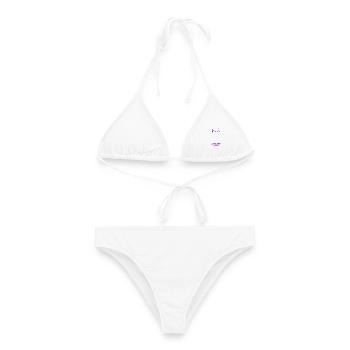 RETRAITE. RETRAITE. RETRAITEE. BONNE RETRAITE - Bikini femme - blanc - Devant - AI Model Female 172 dark (172cm)