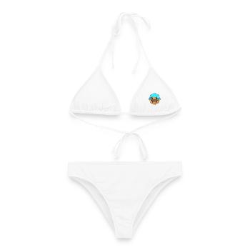 Spinne Aquarell Cartoon Kawaii Clipart Tier - Frauen Bikini - Weiß - Vorne - AI Model Female 172 dark (172cm)