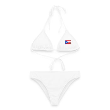 Puerto Rico – Flagge von Puerto Rico im Kontrast - Frauen Bikini - Weiß - Vorne - AI Model Female 172 dark (172cm)