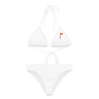 Pirat Klassenzeichen - Frauen Bikini - Weiß - Vorne - AI Model Female 172 dark (172cm)