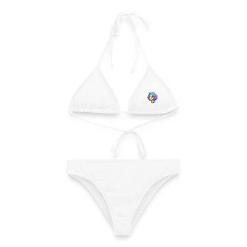 Kyi Leo Hunderasse Cartoon Kawaii Illustration - Frauen Bikini - Weiß - Vorne - AI Model Female 172 dark (172cm)