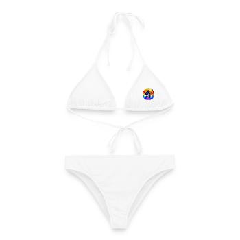 Gorilla spielt Gitarre - Frauen Bikini - Weiß - Vorne - AI Model Female 172 dark (172cm)