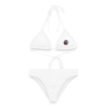 Tibetischer Mastiff Hunderasse Cartoon Kawaii Watercolo - Frauen Bikini - Weiß - Vorne - AI Model Female 172 dark (172cm)