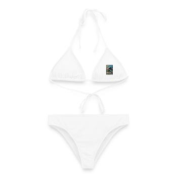 Glänzender Gelbrandkäfer Entomologie - Frauen Bikini - Weiß - Vorne - AI Model Female 172 dark (172cm)