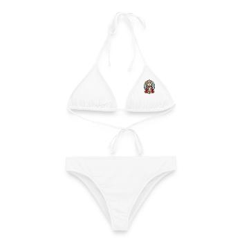 Heilige Pfote - Frauen Bikini - Weiß - Vorne - AI Model Female 172 dark (172cm)