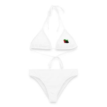MARTINIQUE FLAG FAUST M.972 (Weiß) - Frauen Bikini - Weiß - Vorne - AI Model Female 172 dark (172cm)