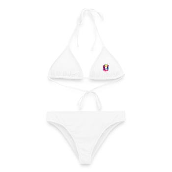 Barsoi Hund Rasse Aquarell Karikatur Kawaii Colorfu - Frauen Bikini - Weiß - Vorne - AI Model Female 172 dark (172cm)