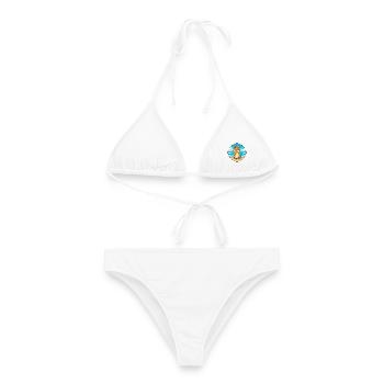 Streifenhörnchen Aquarell Cartoon Kawaii Clipart Tier - Frauen Bikini - Weiß - Vorne - AI Model Female 172 dark (172cm)