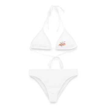 flower - Frauen Bikini - Weiß - Vorne - AI Model Female 172 dark (172cm)