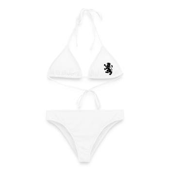 Bäcker Löwe Zunft Lion blason emblem - Frauen Bikini - Weiß - Vorne - AI Model Female 172 dark (172cm)