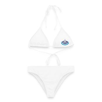 Wassertropfen Logo - Frauen Bikini - Weiß - Vorne - AI Model Female 172 dark (172cm)