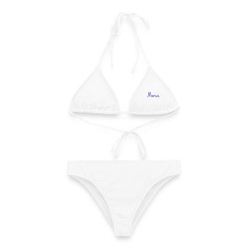 VIELEN DANK. JAHRESTAG. GEBURT. RUHESTAND. VIELEN DANK - Frauen Bikini - Weiß - Vorne - AI Model Female 172 dark (172cm)