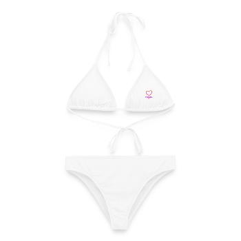 Herz-Kizomba-Tanz - Frauen Bikini - Weiß - Vorne - AI Model Female 172 dark (172cm)